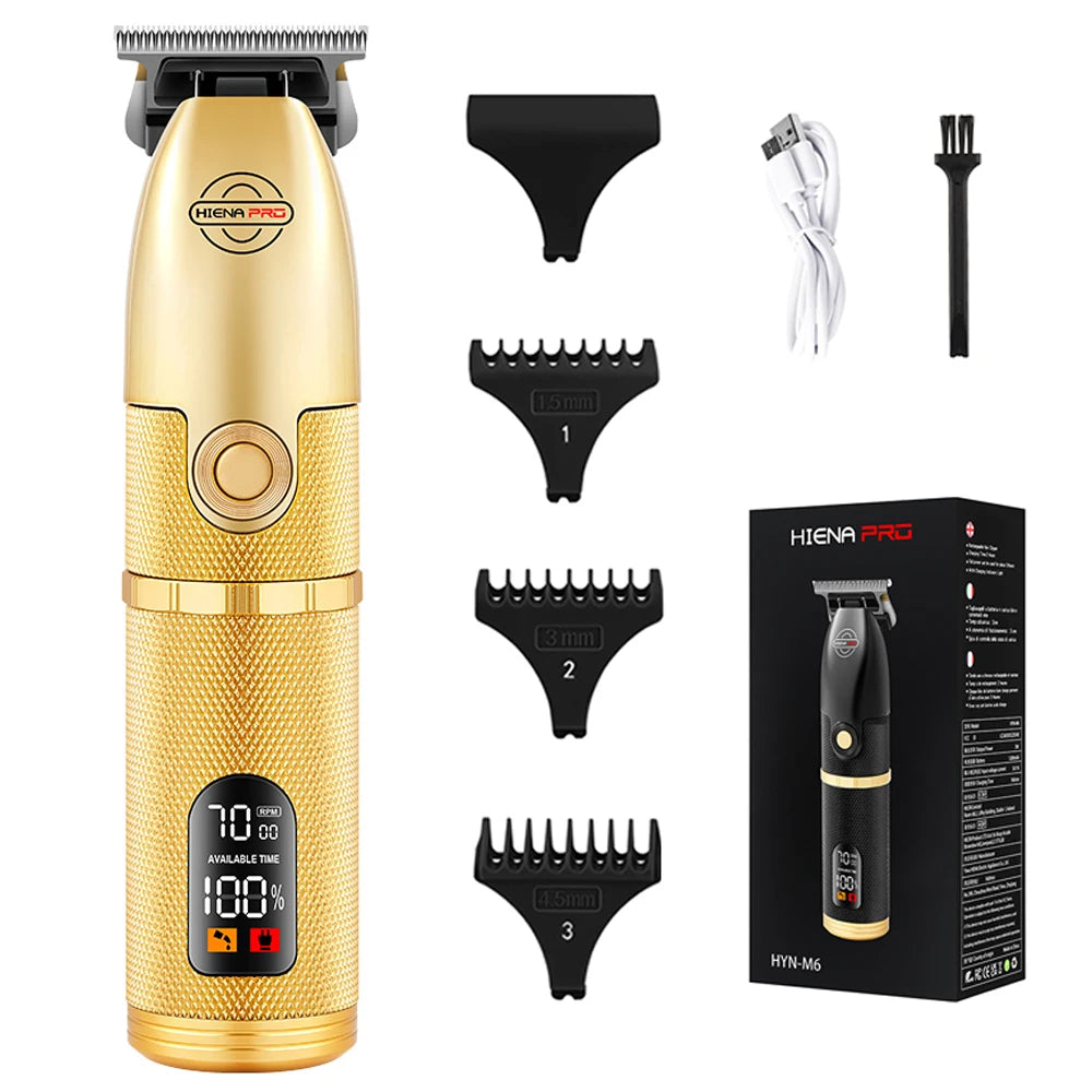 HIENA Hair Clippers Vintage Barber Combo Electric Shaver Rechargeable Professional Hair Cipper Trimmer for Men Electric HYN-M6