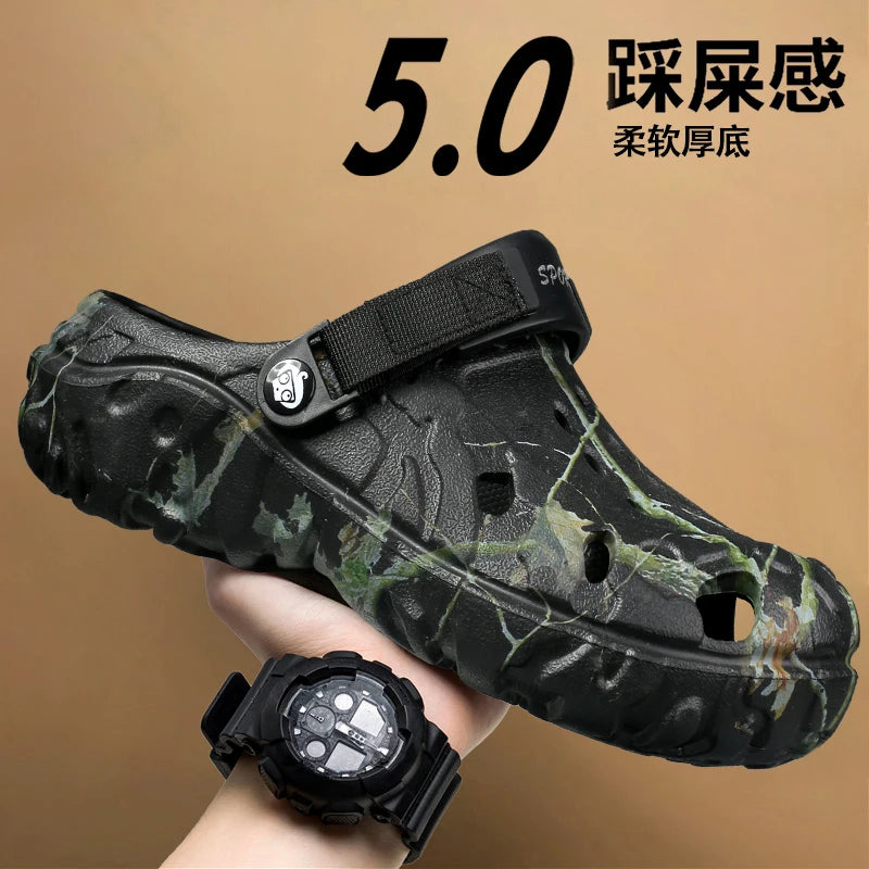 Flat Sandals Men Shoes 2025 Slippers Men Garden Platform Sandals Man Summer Sandals Male Sneakers Outdoor Flip Flops Home Clogs