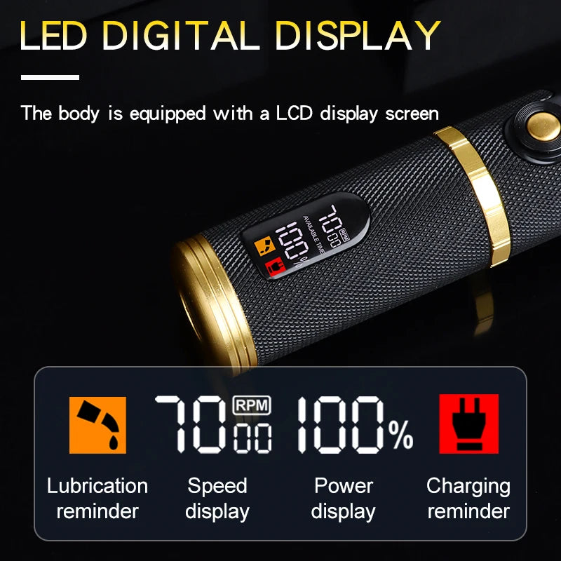 HIENA Hair Clippers Vintage Barber Combo Electric Shaver Rechargeable Professional Hair Cipper Trimmer for Men Electric HYN-M6