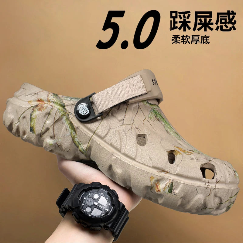 Flat Sandals Men Shoes 2025 Slippers Men Garden Platform Sandals Man Summer Sandals Male Sneakers Outdoor Flip Flops Home Clogs